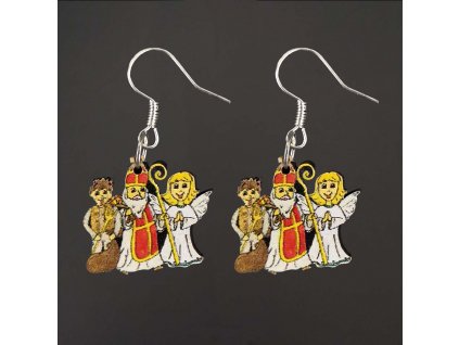 Earrings devil, Nicholas, angel, 2 cm