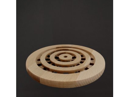 Kulatá buková podložka pod hrnec, masivní dřevo, 20 cm