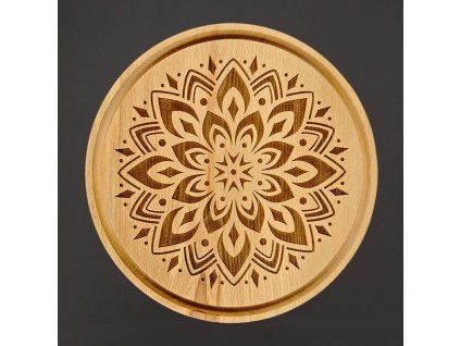 dřevěné prkénko mandala