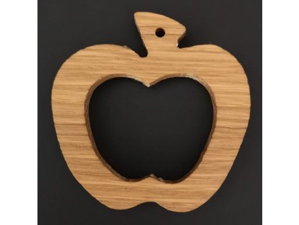 Dřevěná ozdoba z masivu - jablko 6 cm