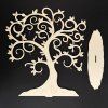 1027 dreveny 3d strom s ozdobami vyska 40 cm