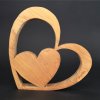 Dřevěná dekorace srdce v srdci