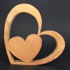 Dřevěná dekorace srdce v srdci