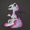 Magnet dinosaurus, 10 cm, topol překližka, chráněná dílna AMADEA
