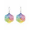 Wooden drop earrings, 3 cm, Czech product