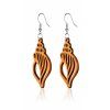 Wooden drop earrings, 3.5 cm, Czech product