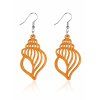 Wooden drop earrings, 3.5 cm, Czech product