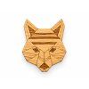Holzbrosche Wolfskopf, 4,5 cm