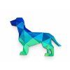 Holzbrosche farbiger Hund, 6x4,5 cm