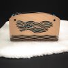 Dřevěná kabelka tyrkysová - moře 25 cm