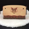 Wooden handbag red - fox 25 cm