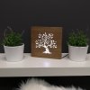 Dřevěná lampička s motivem stromu,velikost 20 cm, s LED osvětlením s trafem na 12V