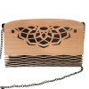 Dřevěná kabelka černá - mandala, dřevěné kabelky, 25 cm