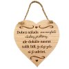 Wooden heart with the text A good mood won't solve..., solid wood, 16 x 15 cm