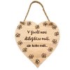 Wooden heart with text In life it's not important what you have but..., solid wood, 16 x 15 cm