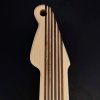Holzschneidebrett in Form einer Gitarre, Massivholz, 45x20x2 cm
