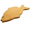 Dřevěné prkénko ve tvaru kapra, masivní dřevo, 30x15x1,5 cm