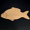Wooden board in the shape of a carp, solid wood, 30x15x1.5 cm