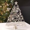 Dřevěný 3D strom s kuličkami, výška 37 cm
