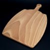 Holzschneidebrett in Fassform, Massivholz, 36x21x1,5 cm