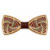 Wooden bow tie for a suit - spiral 11 cm