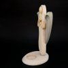 Dřevěný svícen anděl se srdcem, barevný, 25 cm