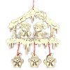 3424 2 dreveny zaves budka s ptacky 19 cm