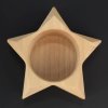 Kerzenständer aus Holz in Form eines Sterns, Massivholz, 10x3 cm