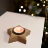 Vánoční dřevěný svícen hvězda