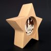 Wooden star with insert - church, solid wood, 10x10x3 cm