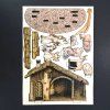 3913 2 dreveny skladaci betlem 3d 7 cm