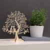 Dřevěný 3D strom s dětmi, přírodní, výška 22 cm