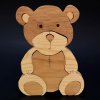 Dřevěné puzzle medvěd