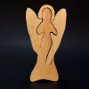 Wooden puzzle angel, solid wood of two types of wood, 15 cm