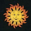 Wooden sun ornament colored 11 cm