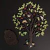 4483 2 dreveny 3d strom barevny tresen vyska 17 cm