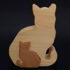 Dřevěné puzzle kočky