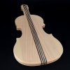 Holzschneidebrett in Form einer Geige, Massivholz, 40x18x2 cm