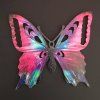 5161 drevena dekorace motyl fialovy 9 cm