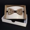 5266 2 dreveny motylek k obleku noty 11 cm