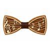 Wooden bow tie for a suit - notes 11 cm