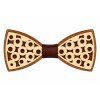 Wooden bow tie for a suit - circles 11 cm