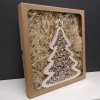 Dřevěná svítící dekorace strom s LED osvětlením, 31 cm