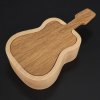 Holzkiste in Form einer Gitarre, Massivholz, 12,5x7x3 cm