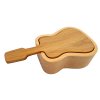 Wooden box in the shape of a guitar, solid wood, 12.5x7x3 cm