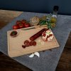 Dřevěné prkénko na steak s nožem a miskou, masivní dřevo, 30x20x1,5 cm