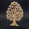 6034 dreveny strom se sovami a kockou masivni drevo vyska 28 cm