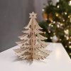 Dřevěný 3D stromek, výška 15 cm