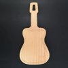 Wooden serving board with guitar-shaped groove, solid wood, 42x20x2 cm