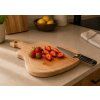Wooden serving board with guitar-shaped groove, solid wood, 42x20x2 cm